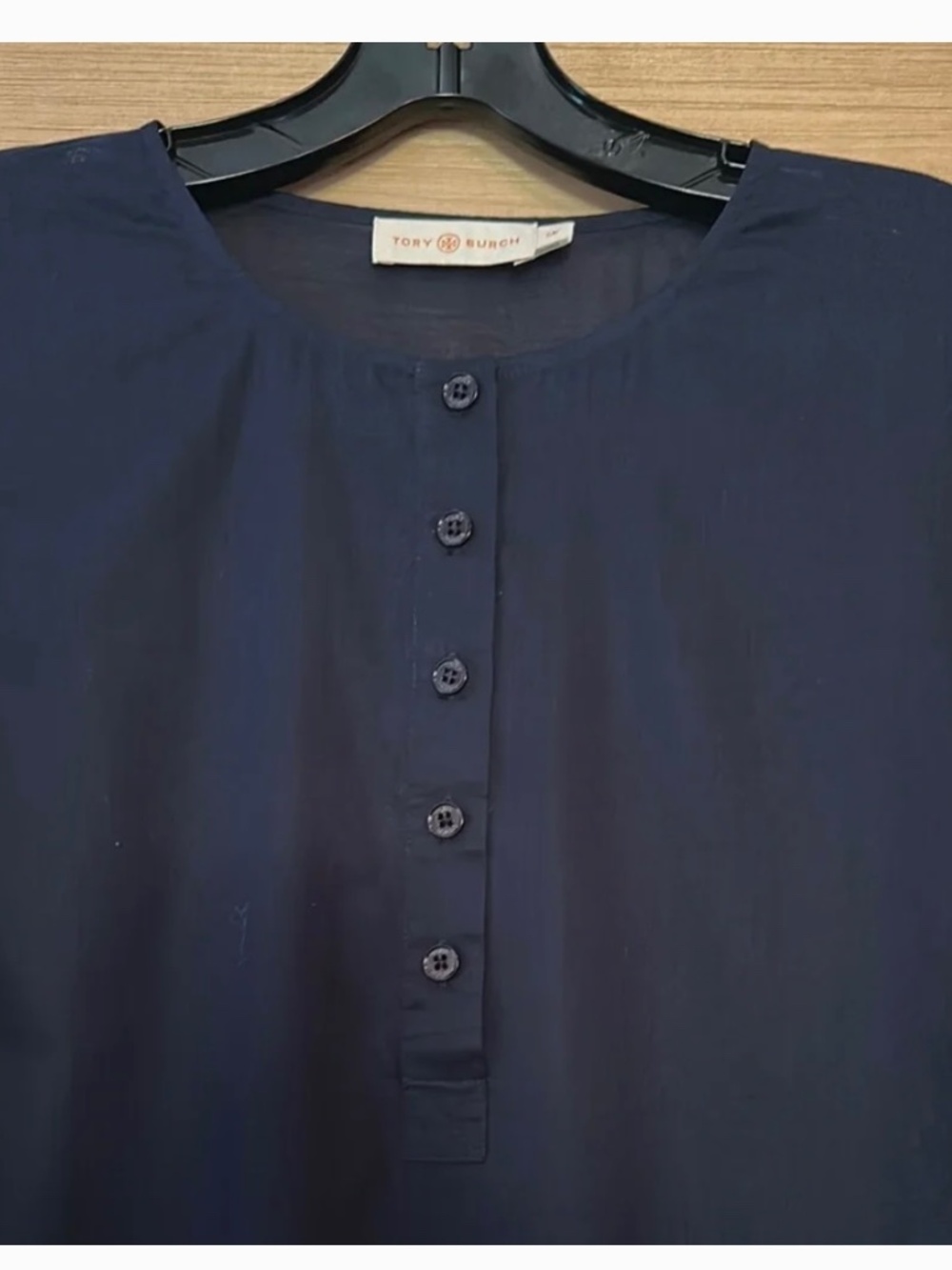 Tory Burch Sandy Tassel Navy Midi Tunic Dress S Coverup NWOT - Picture 8 of 11